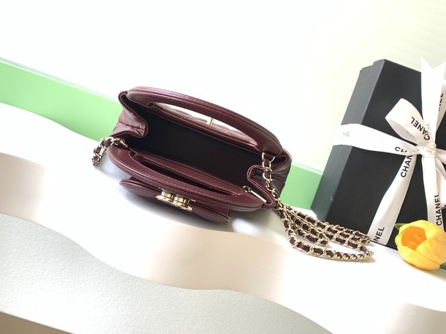 Chanel Mini Shopping Bag AS4416 wine red