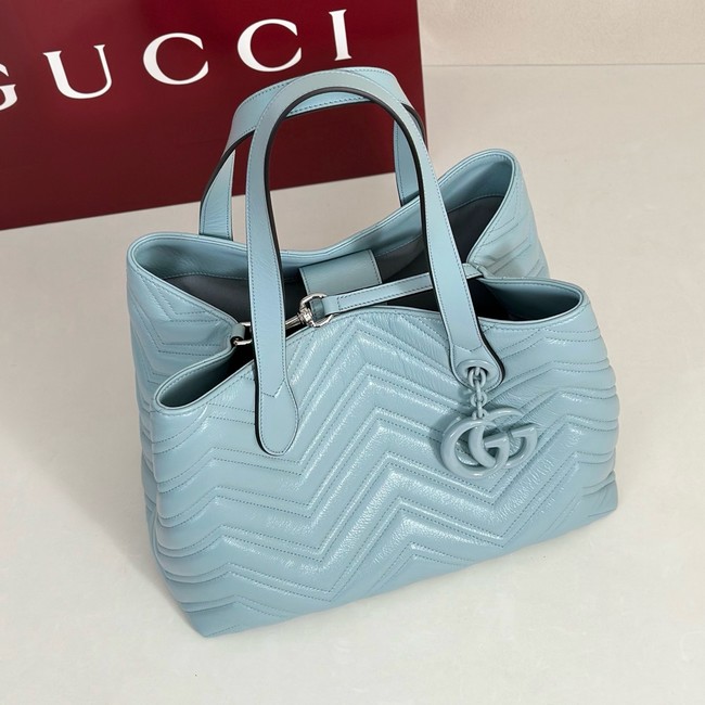 Gucci GG Marmont medium tote bag 855279 blue