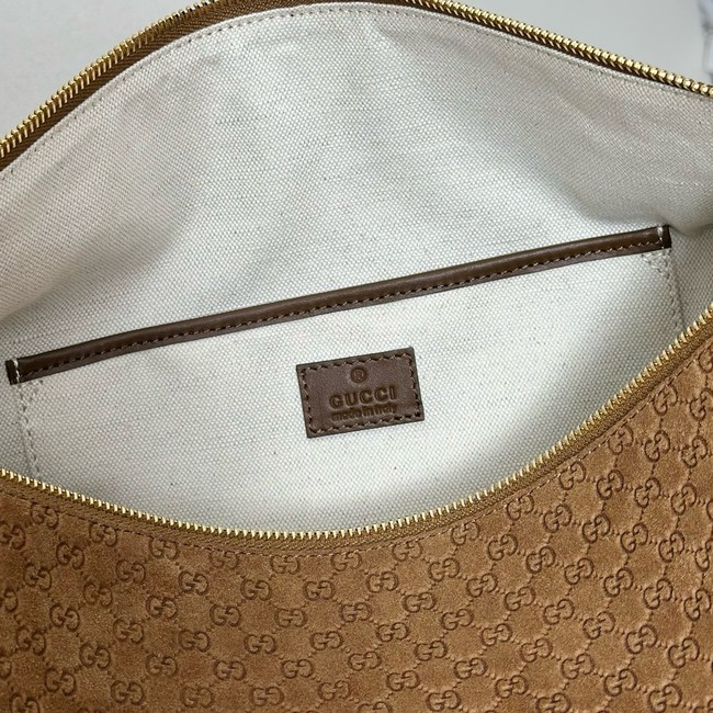 Gucci medium suede shoulder bag 862530 camel