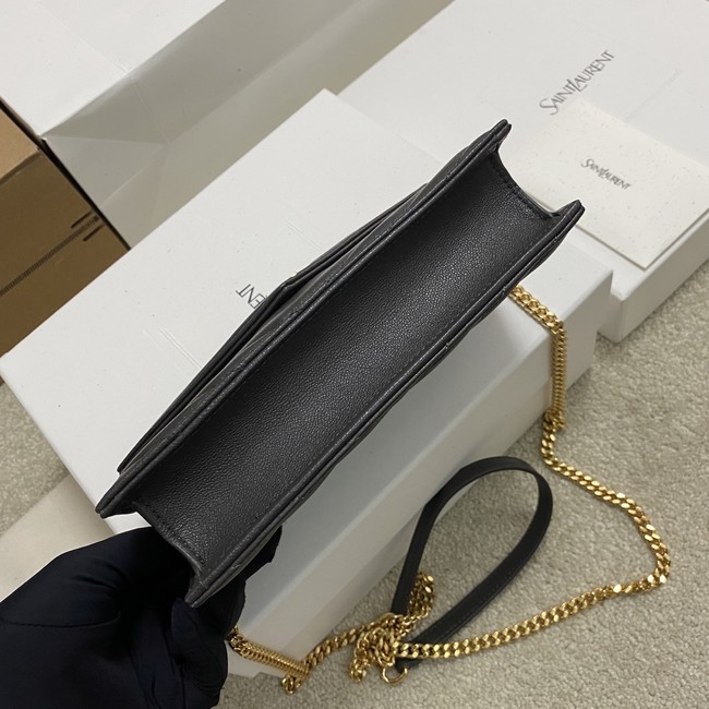 SAINT LAURENT WOC Classic Monogramme Flap Bag 441974 dark gray