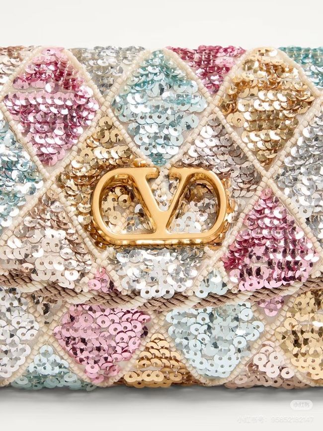 VALENTINO DEVAIN Small Embroidered Shoulder Bag WB0T31