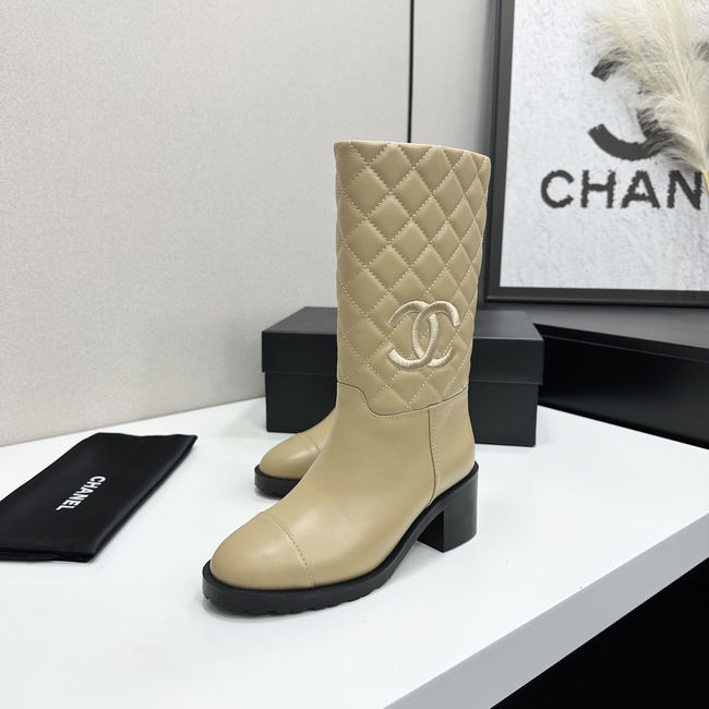 Chanel Mid-Calf Boots Shiny Calfskin 95409-1