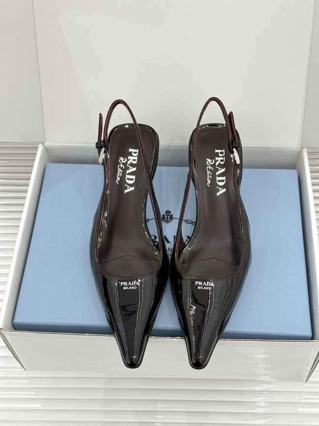 Prada Brushed leather slingback pumps 1I659O-5